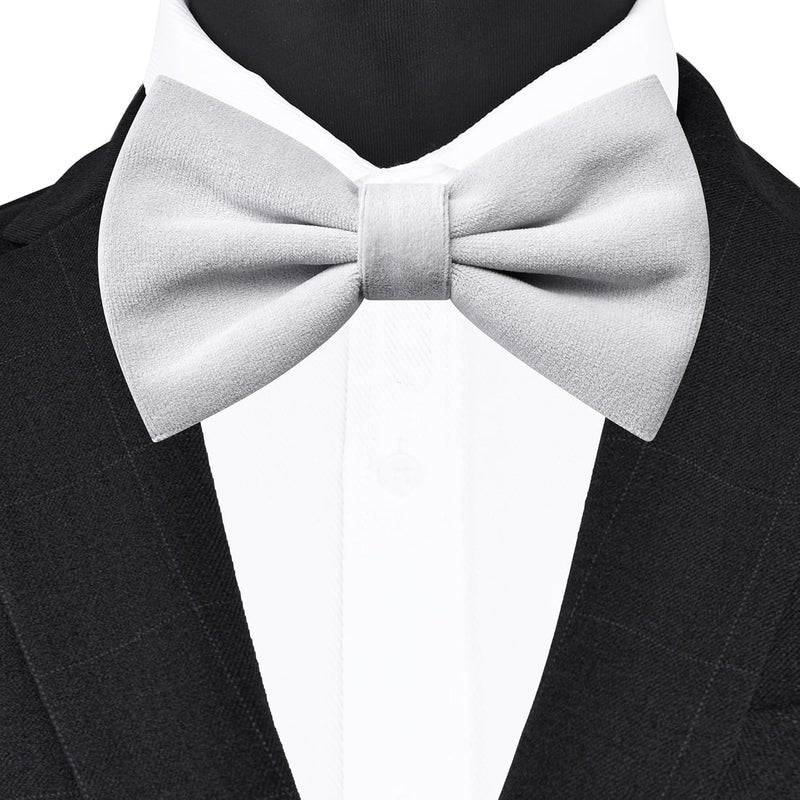 Branduce Velvet Bow Ties for Men Adjustable Pre-tie Bowtie Tuxedo Bowties for Wedding - Image 2